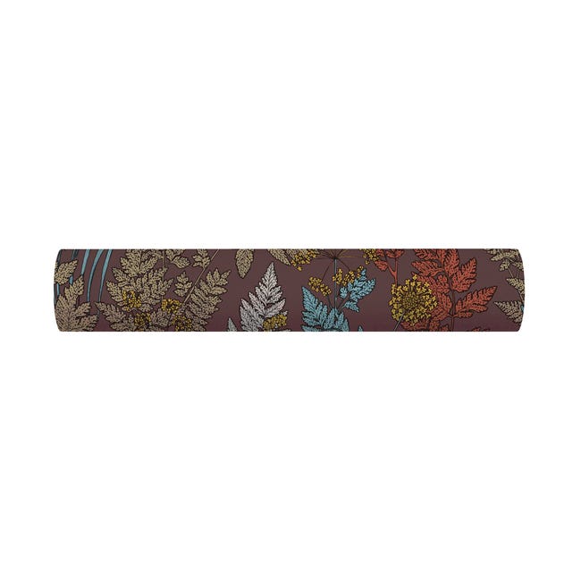 Tapeta Floral Impression 377514 bordowa winylowa na flizelinie