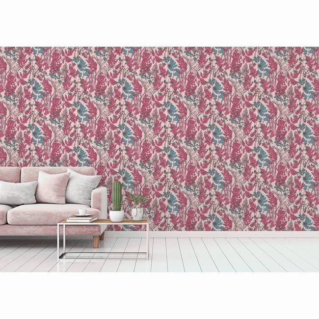 Tapeta Floral Impression 377518 różowa winylowa na flizelinie
