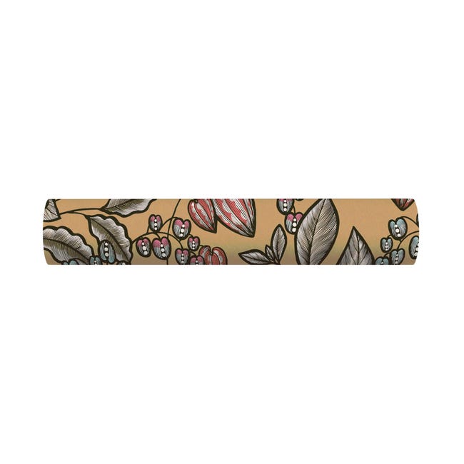 Tapeta Floral Impression 377544 musztardowa winylowa na flizelinie