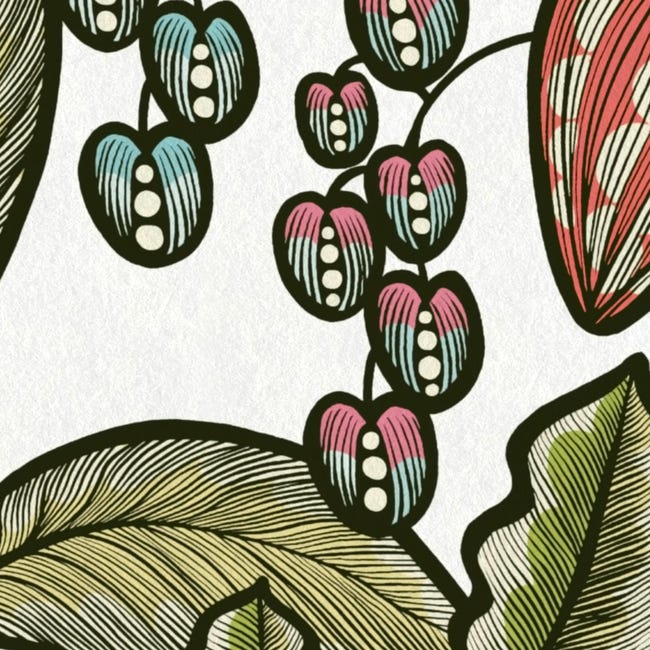 Tapeta Floral Impression 377545 biało-zielona winylowa na flizelinie