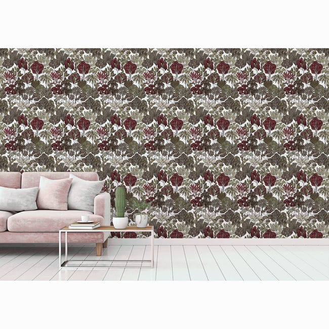 Tapeta Floral Impression 377572 zielona winylowa na flizelinie