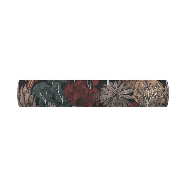 Tapeta Floral Impression 377576 brązowo-zielona winylowa na flizelinie
