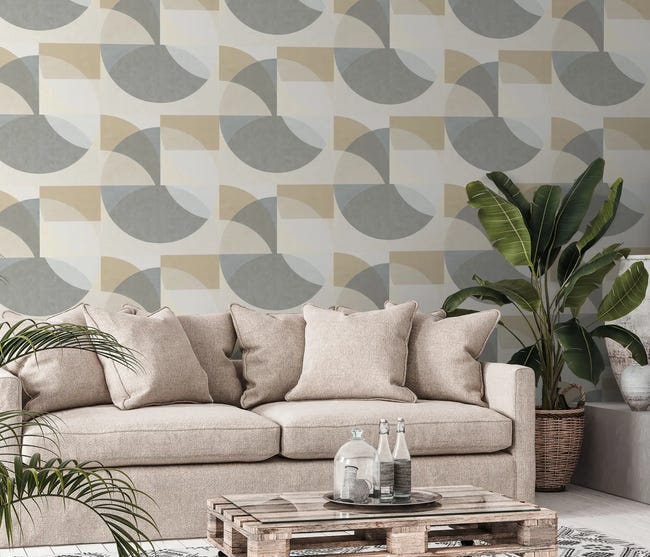 Tapeta Giraha beżowa winylowa na flizelinie