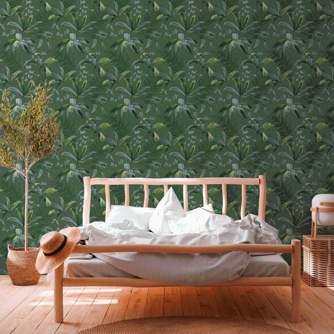 Tapeta Jungle Chic 377042 zielona winylowa na flizelinie