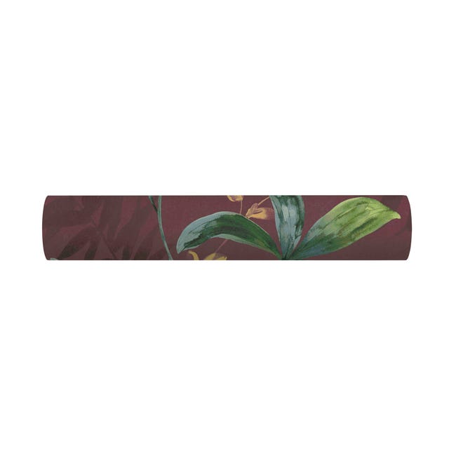 Tapeta Jungle Chic 377043 bordowa winylowa na flizelinie