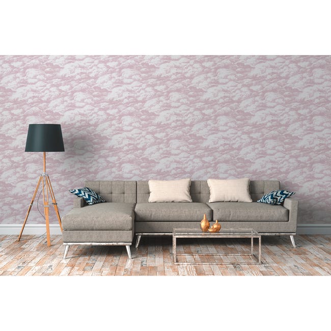 Tapeta Jungle Chic 377051 różowa winylowa na flizelinie