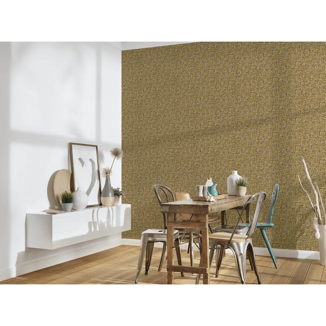 Tapeta Jungle Chic 377064 złota winylowa na flizelinie