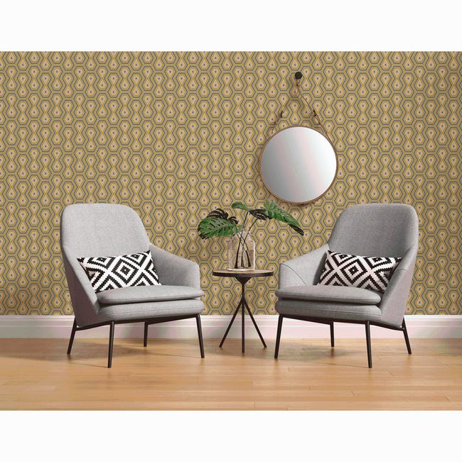 Tapeta Jungle Chic 377074 złota winylowa na flizelinie