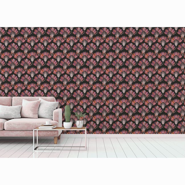 Tapeta Jungle Chic 377083 brązowo-różowa winylowa na flizelinie