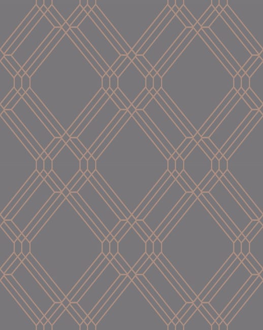 Tapeta Lattice szara winylowa na flizelinie