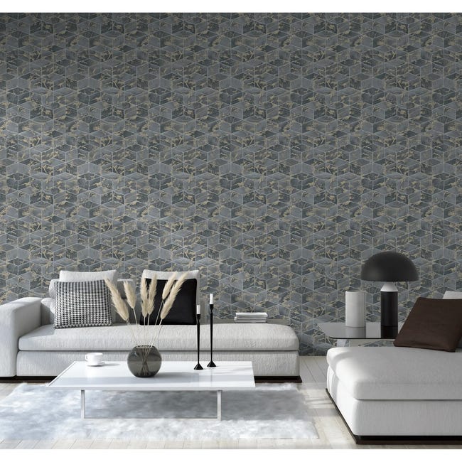 Tapeta Metropolitan 378634 zielona winylowa na flizelinie