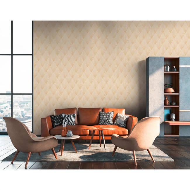 Tapeta Metropolitan 378643 beżowa winylowa na flizelinie
