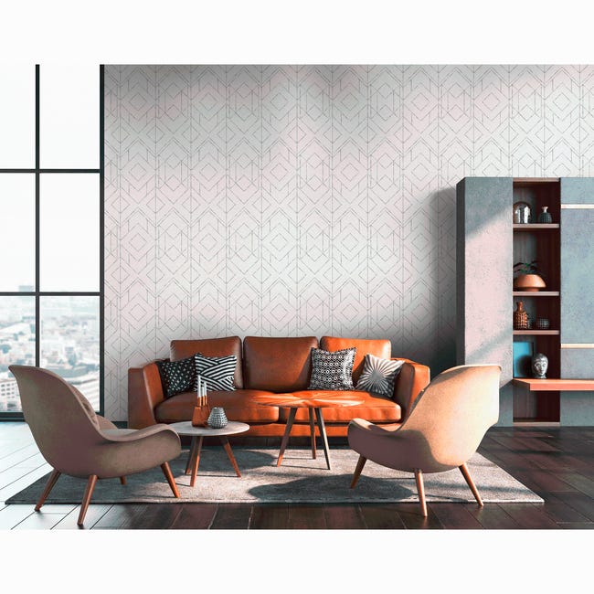 Tapeta Metropolitan 378691 biała winylowa na flizelinie