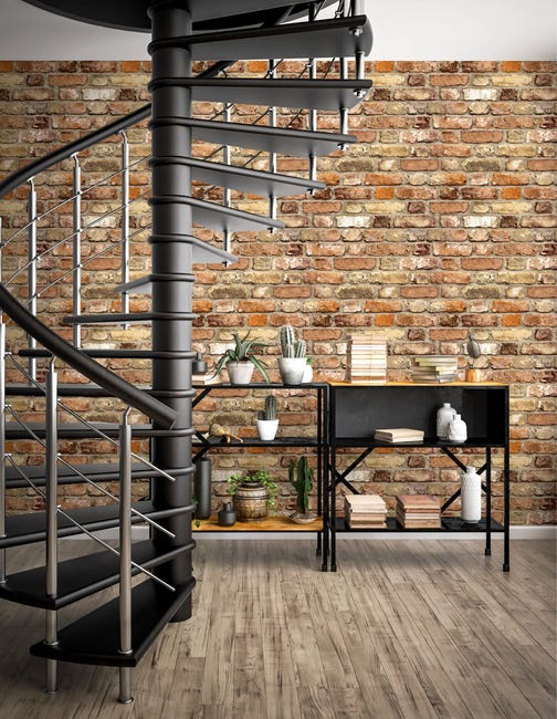 Tapeta Rustic Brick 3D czerwona imitacja cegły winylowa na flizelinie