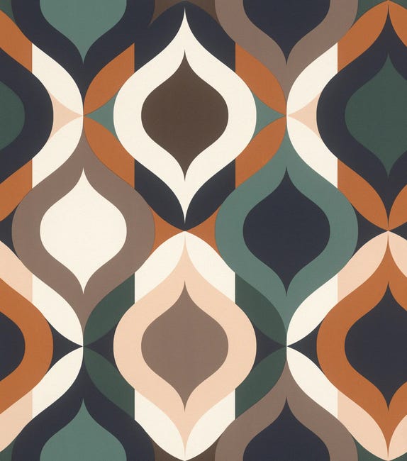 Tapeta geometryczna 463729 zielono-brązowa winylowa na flizelinie
