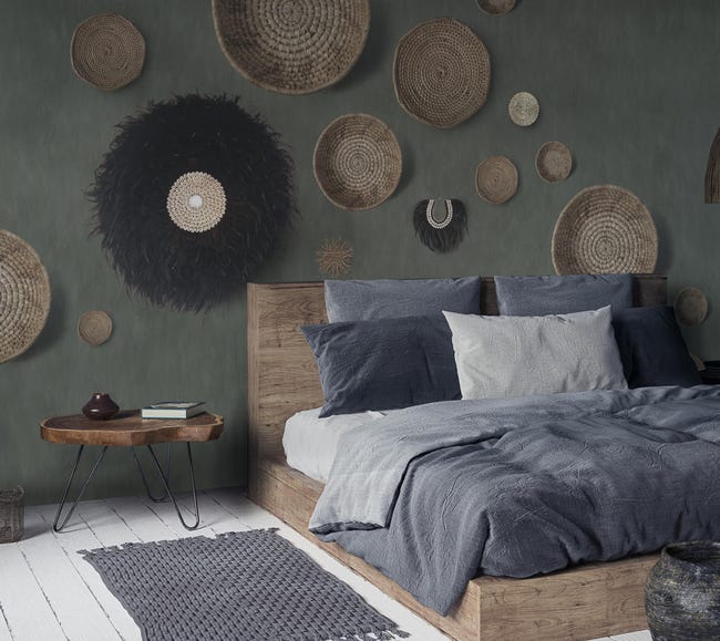 Tapeta panoramiczna Boho Graceful zielona 350 x 280 cm