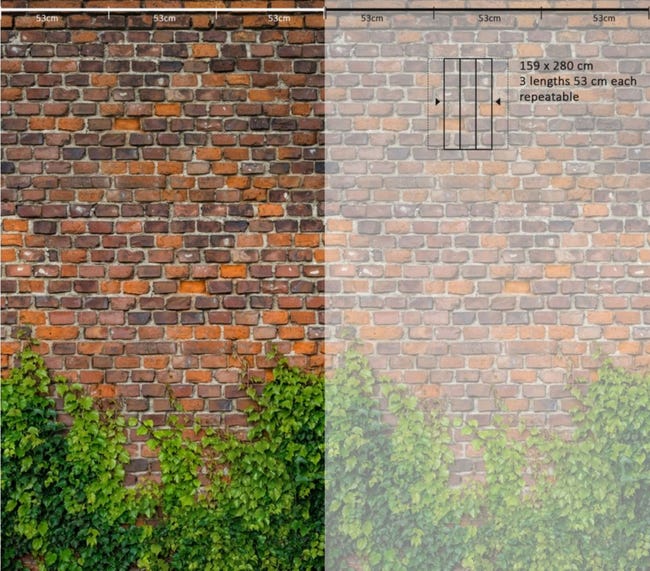 Tapeta panoramiczna Cegła Czerwona 159 x 280 cm