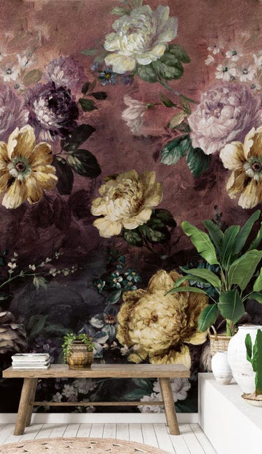 Tapeta panoramiczna Wornout Flowers kwiaty 159 x 280 cm