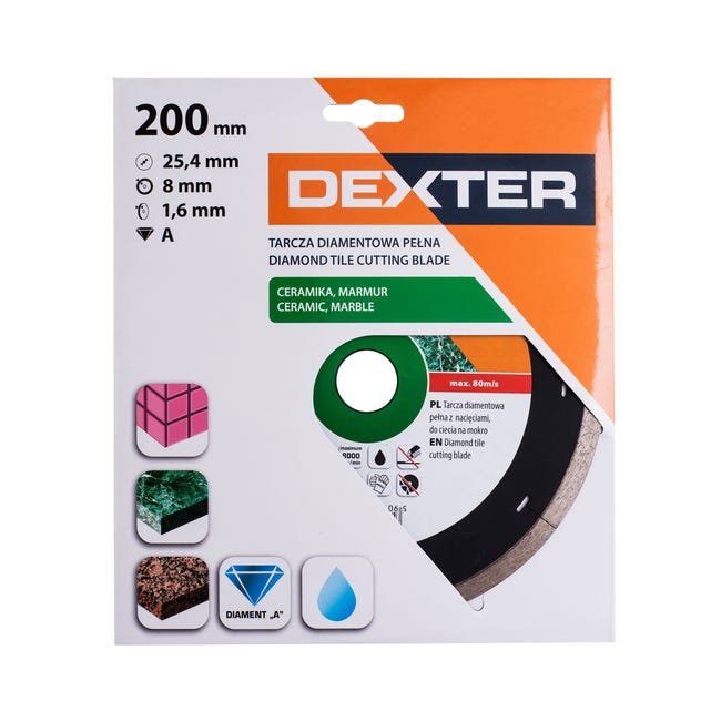 Tarcza diamentowa 200 x 25.4 mm CIĄGŁA DEXTER