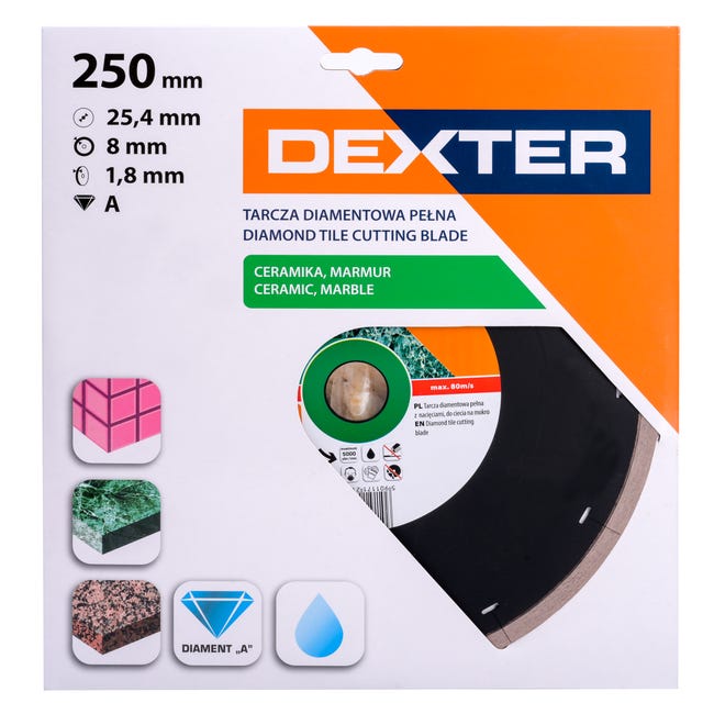 Tarcza diamentowa 250 x 25.4 mm CIĄGŁA DEXTER