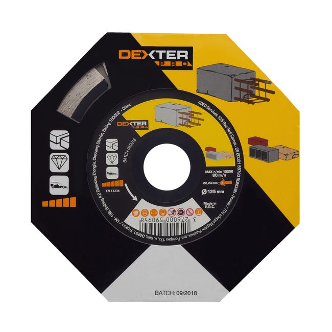 Tarcza diamentowa SEGMENTOWA DO BETONU 125 x 1.8 x 22.2 mm DEXTER PRO