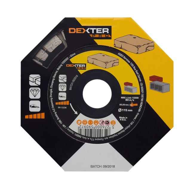 Tarcza diamentowa do kamienia 115 x 22.2 mm HC109 DEXTER PRO