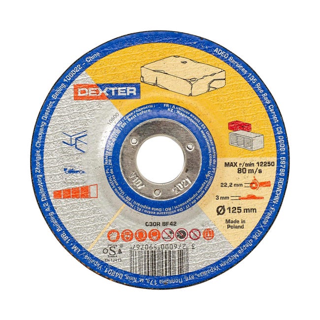 Tarcza do betonu i kamienia 42 125 x 3.0 x 22.2 mm DEXTER