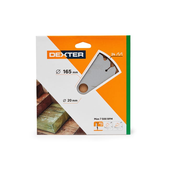 Tarcza do cięcia DREWNA 165 x 20 mm 24T DEXTER