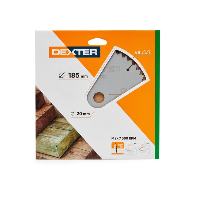 Tarcza do cięcia DREWNA 185 x 20 mm 48T DEXTER