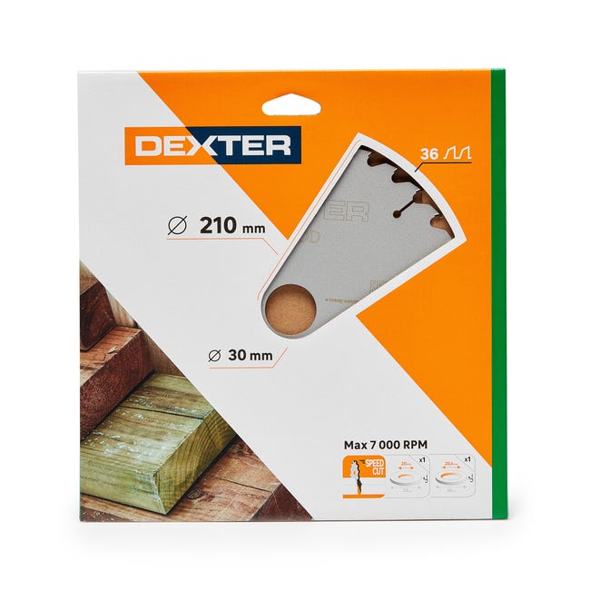 Tarcza do cięcia DREWNA 210 x 30 mm 36T DEXTER