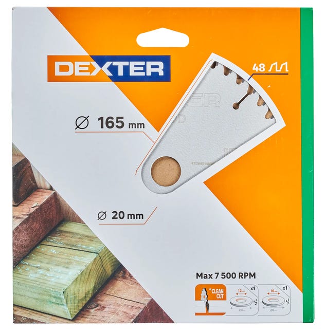 Tarcza do cięcia drewna 165 x 20 mm T48 DEXTER