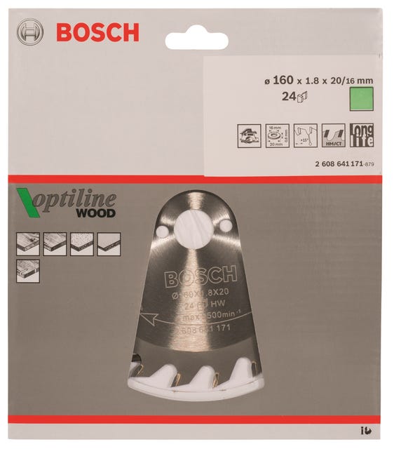 Tarcza do cięcia drewna Optiline Wood śr.160 mm 24T BOSCH