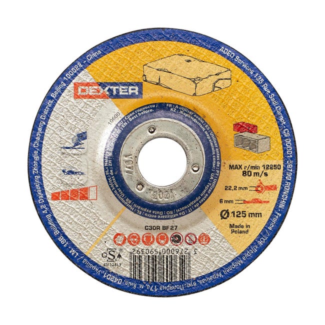 Tarcza do szlifowania betonu 27 125 x 6.0 x 22.2 mm DEXTER