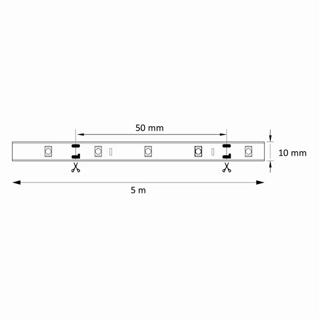 Taśma LED IP20 2500 lm 5 m barwa zimna POLUX