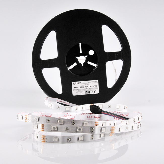 Taśma LED RGB IP20 + zasilacz i pilot 5 m POLUX