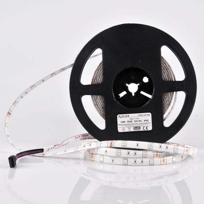 Taśma LED RGB IP65 + zasilacz i pilot 5 m POLUX
