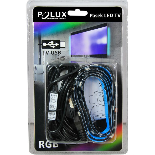 Taśma LED TV RGB IP65 2 x 50 cm TV USB POLUX