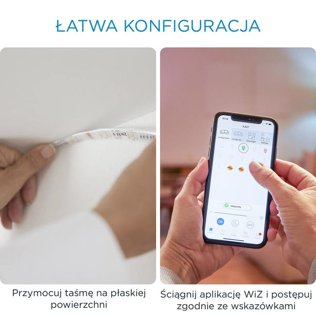 Taśma LED zestaw 2 m 1600 lm CCT DIM RGBW Wiz Smart lighting