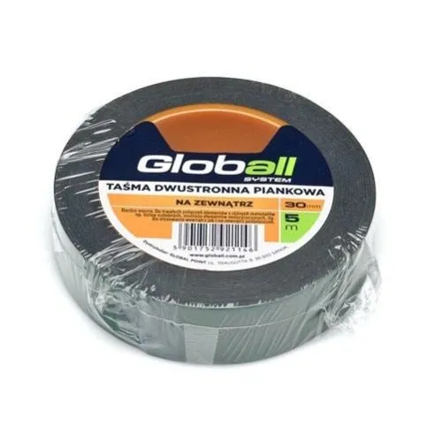 Taśma dwustronna piankowa 30 mm x 5 m na zewnątrz GLOBALL