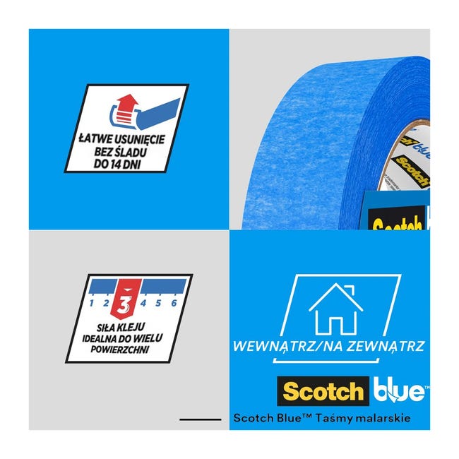 Taśma malarska 3 szt. uniwersalna 24 mm x 41 m ScotchBlue