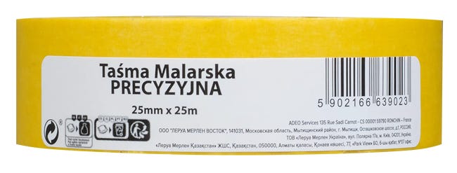 Taśma malarska precyzyjna 25 mm x 25 m