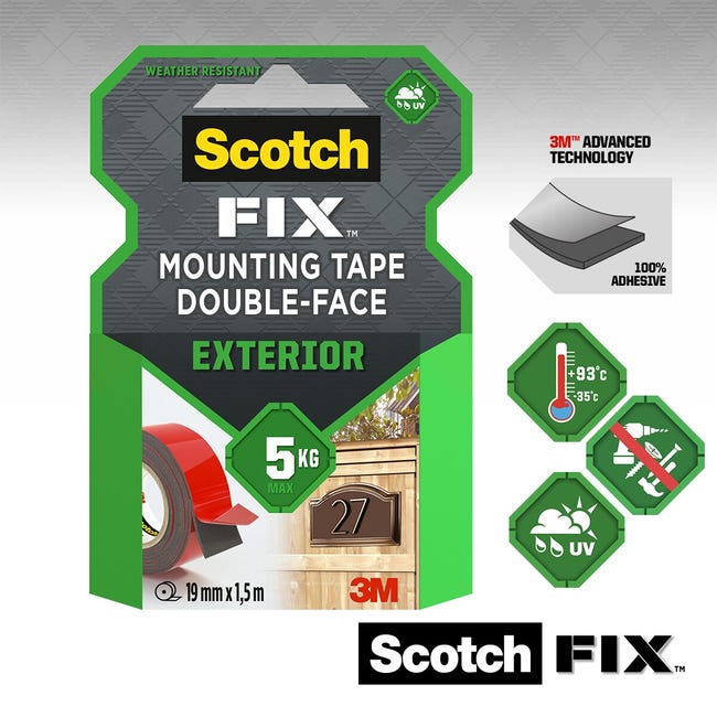 Taśma montażowa dwustronna 19mmx1,5m SCOTCH