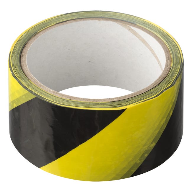 Taśma ostrzegawcza 48 mm x 33 m żółto-czarna GLOBALL