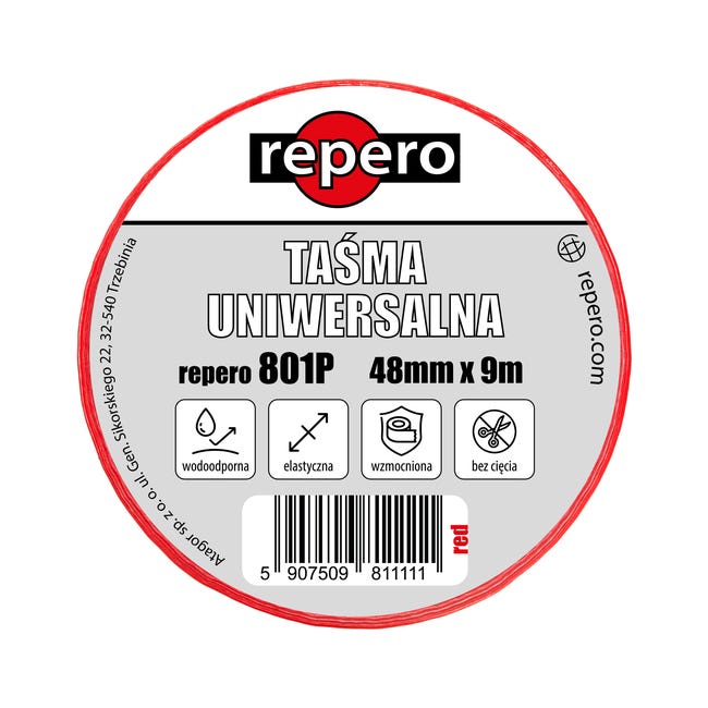 Taśma uszczelniająca 48 mm x 9 m 801 REPERO