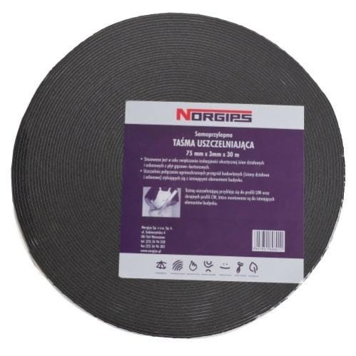 Taśma uszczelniająca akustyczna 75 mm/30 mb NORGIPS