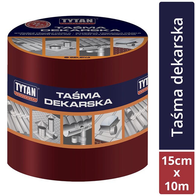 Taśma uszczelniająca dekarska Czerwona 15 cm/10 m Tytan Professional