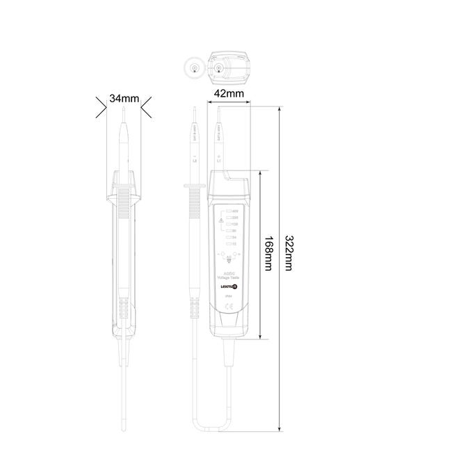 Tester napięcia UT22B-EU CAT III 400V LEXMAN