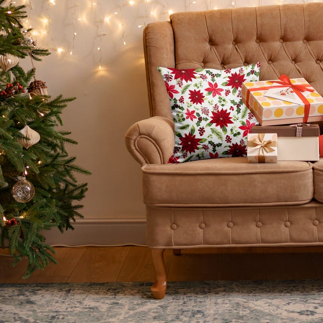 Tkanina na mb świąteczna Christmas Holly szer. 140 cm