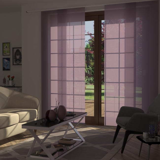 Tkanina na panel japoński Basic fioletowa 60 x 275 cm