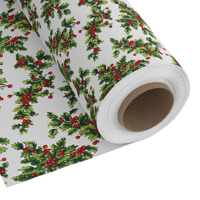 Tkanina świąteczna na mb Christmas Magic zielona szer. 145 cm